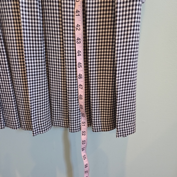 Jessica Howard Vintage Houndstooth Midi Dress Black White Bow Detail Size 8 - Picture 8 of 10